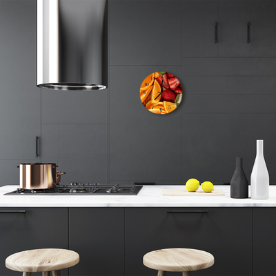 Reloj de vidrio para cocina Fruta