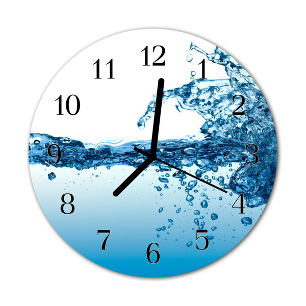 Reloj de vidrio para cocina Agua