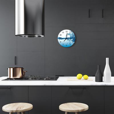 Reloj de vidrio para cocina Agua