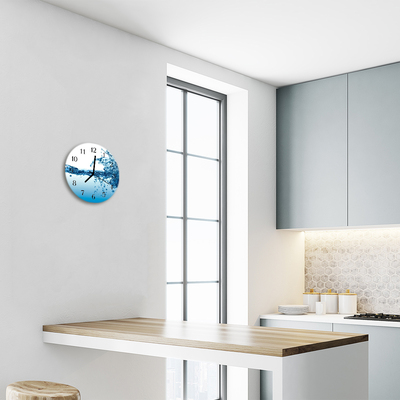 Reloj de vidrio para cocina Agua