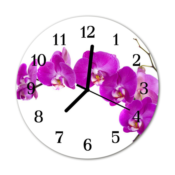Reloj de vidrio para cocina Orquídea
