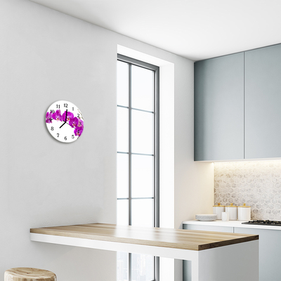 Reloj de vidrio para cocina Orquídea