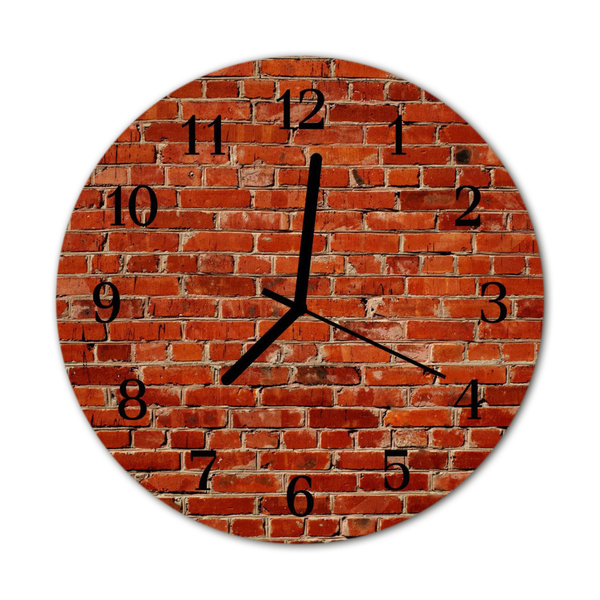 Reloj de vidrio para cocina Muralla de ladrillo