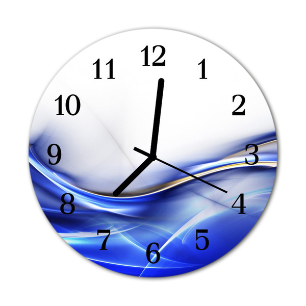 Reloj de vidrio para cocina Líneas abstractas