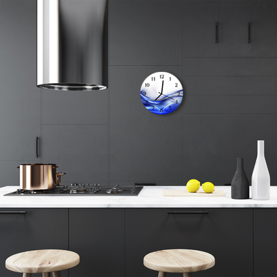Reloj de vidrio para cocina Líneas abstractas