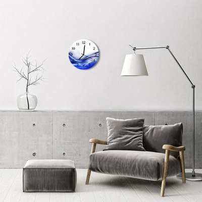 Reloj de vidrio para cocina Líneas abstractas