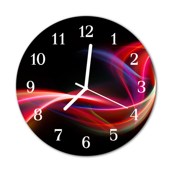 Reloj de vidrio para cocina Líneas abstractas