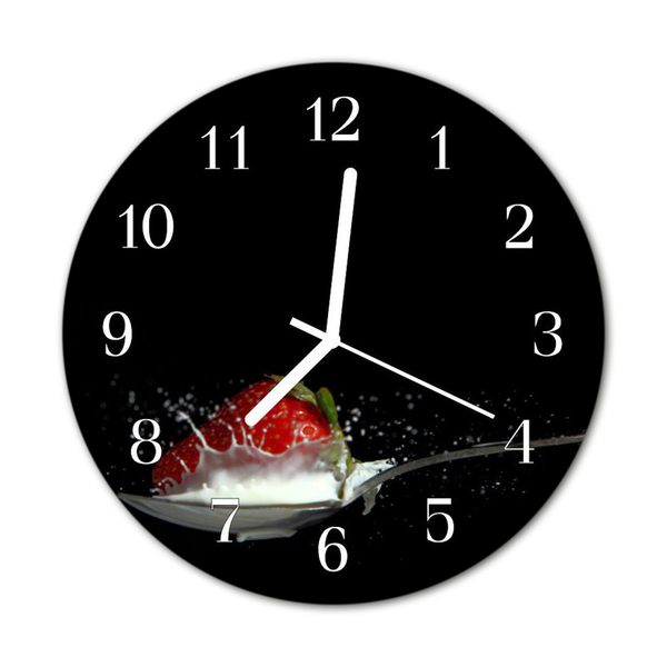 Reloj de vidrio para cocina Fresa