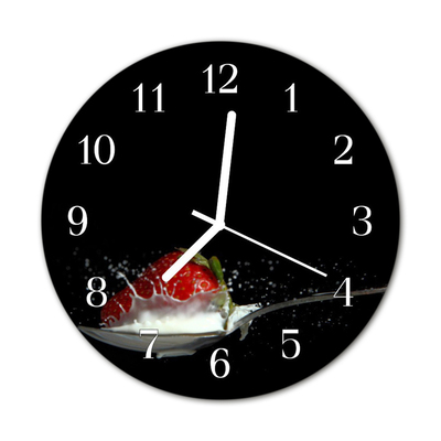 Reloj de vidrio para cocina Fresa