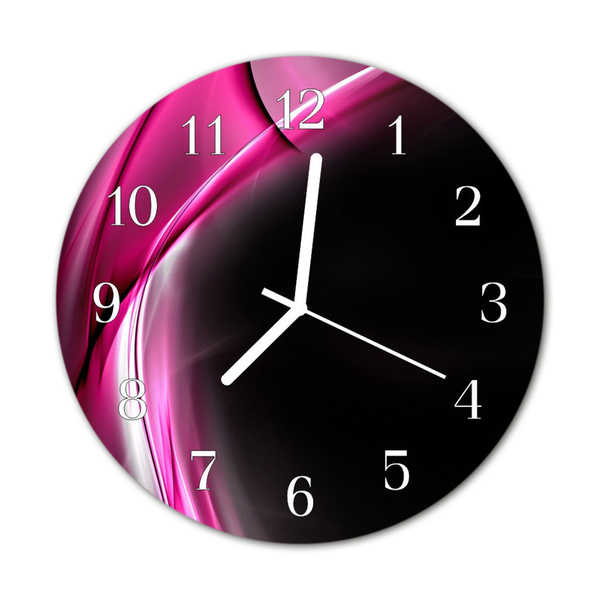 Reloj de vidrio para cocina Líneas abstractas