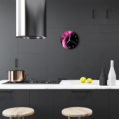 Reloj de vidrio para cocina Líneas abstractas
