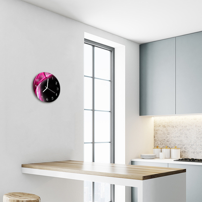 Reloj de vidrio para cocina Líneas abstractas