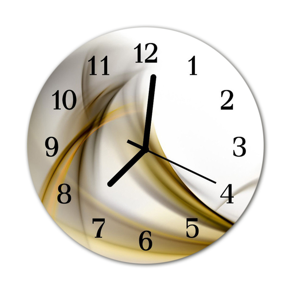 Reloj de vidrio para cocina Líneas abstractas