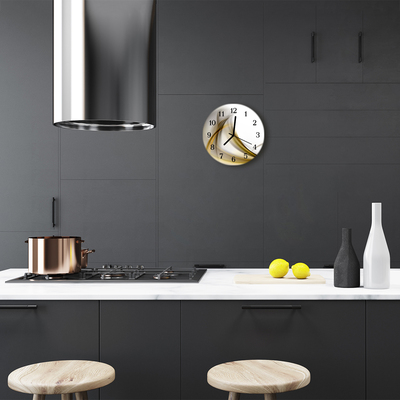 Reloj de vidrio para cocina Líneas abstractas