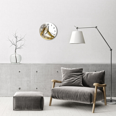 Reloj de vidrio para cocina Líneas abstractas