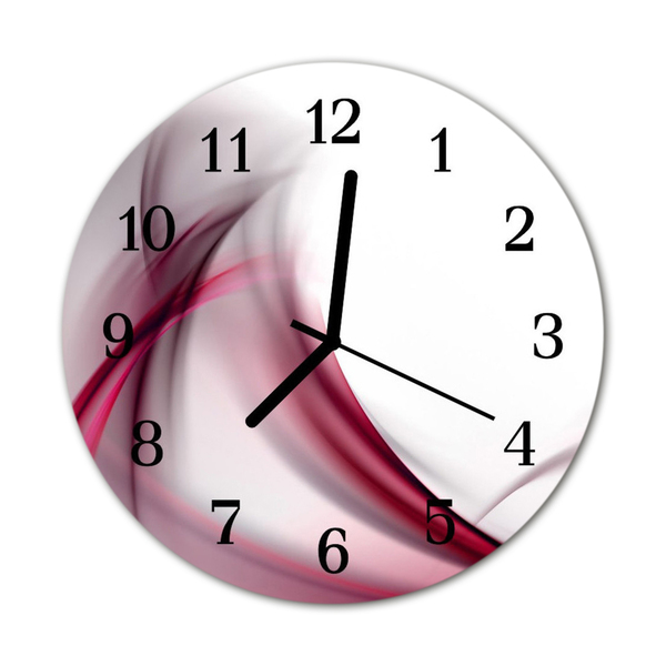Reloj de vidrio para cocina Líneas abstractas