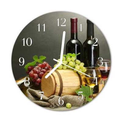 Reloj de vidrio para cocina Uvas para el vino