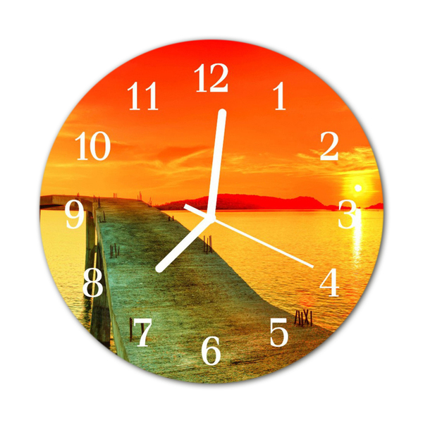 Reloj de vidrio para cocina Puente