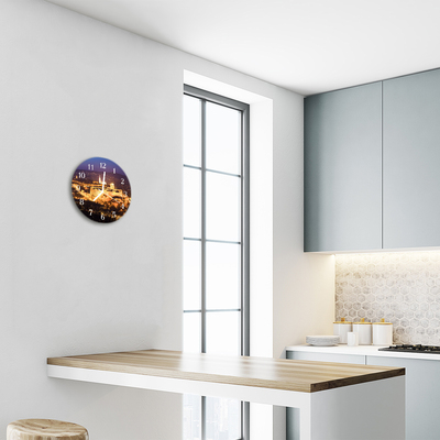 Reloj de vidrio para cocina Ciudad budapest
