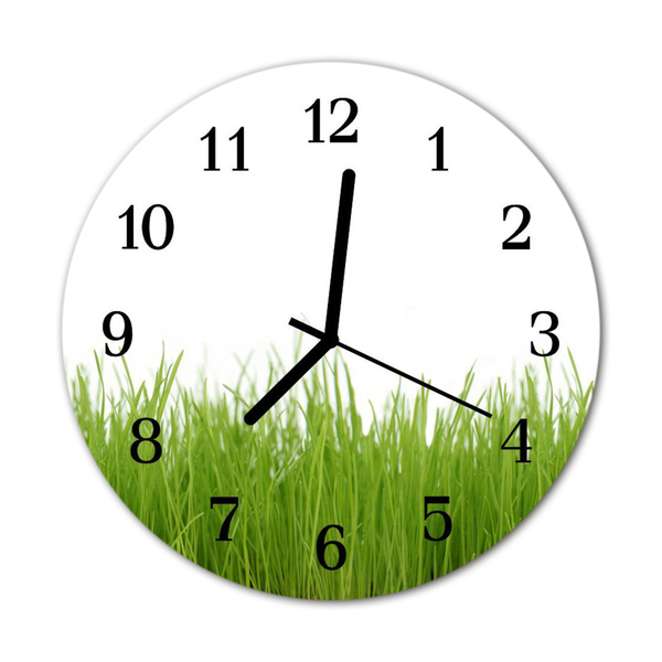 Reloj de vidrio para cocina Hierba