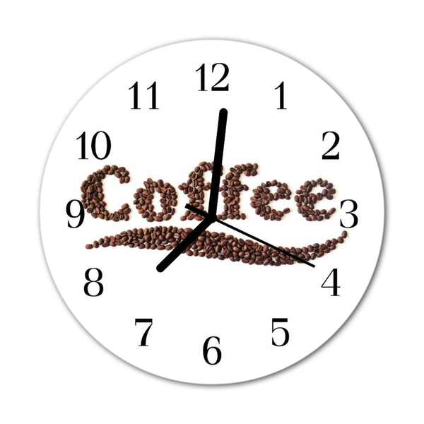 Reloj de vidrio para cocina Café