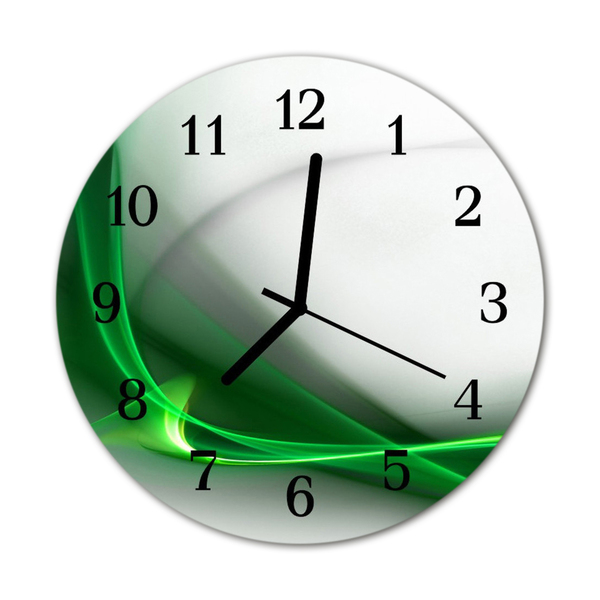 Reloj de vidrio para cocina Líneas abstractas