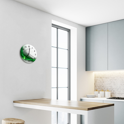 Reloj de vidrio para cocina Líneas abstractas