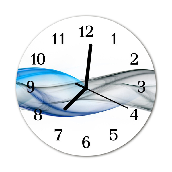 Reloj de vidrio para cocina Abstracto humo