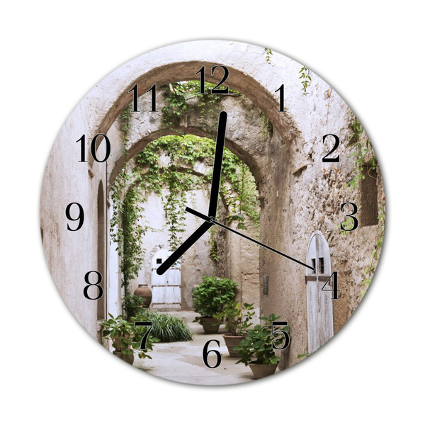 Reloj de vidrio para cocina Avenida plantas