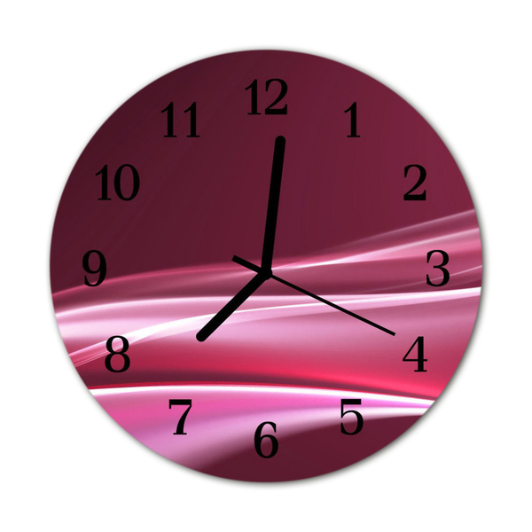 Reloj de vidrio para cocina Líneas abstractas