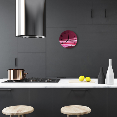 Reloj de vidrio para cocina Líneas abstractas