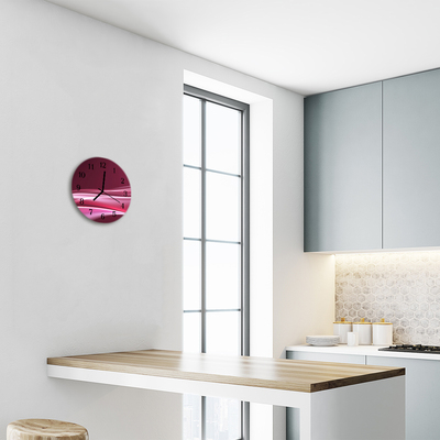 Reloj de vidrio para cocina Líneas abstractas