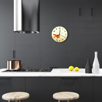 Reloj de vidrio para cocina Amapola