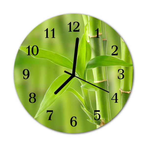 Reloj de vidrio para cocina Bambú planta