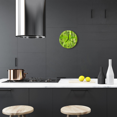 Reloj de vidrio para cocina Bambú planta