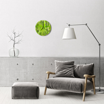 Reloj de vidrio para cocina Bambú planta
