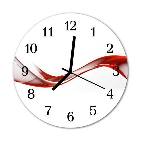 Reloj de vidrio para cocina Líneas abstractas