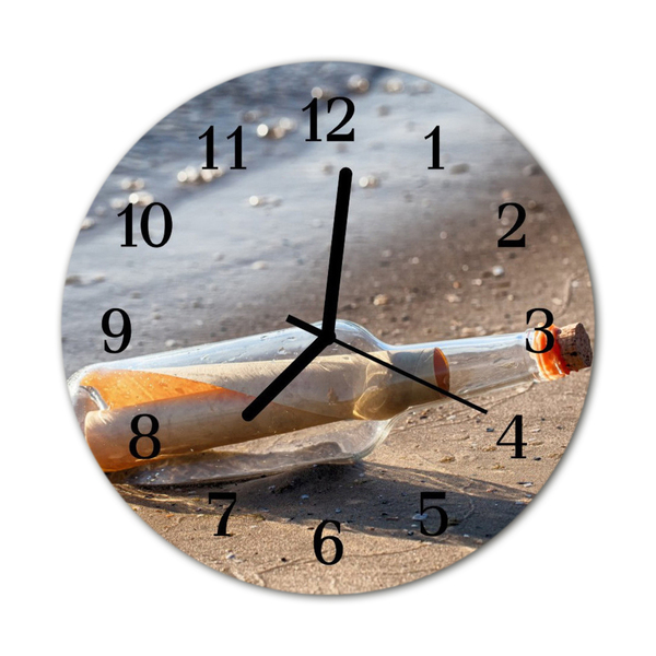 Reloj de vidrio para cocina Botellas carta