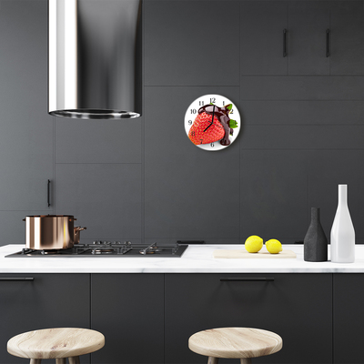 Reloj de vidrio para cocina De fresa chocolate