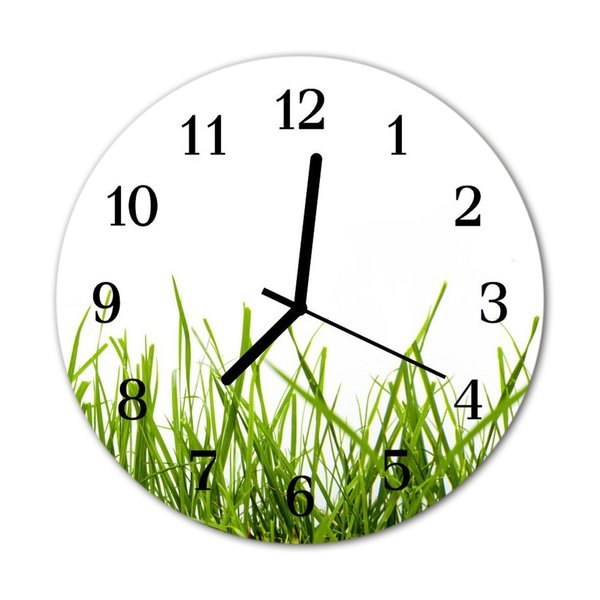 Reloj de vidrio para cocina Hierba