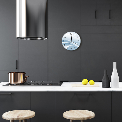 Reloj de vidrio para cocina Líneas abstractas