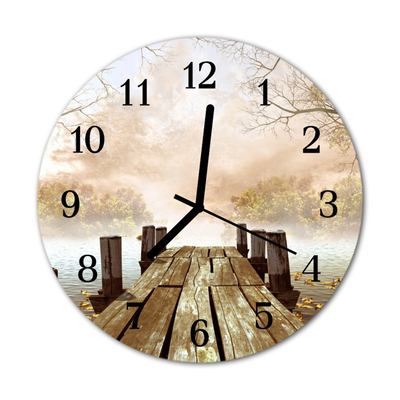Reloj de vidrio para cocina Puente