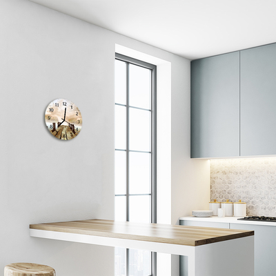 Reloj de vidrio para cocina Puente