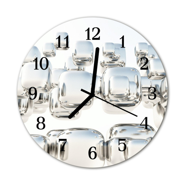 Reloj de vidrio para cocina 3d dados cubos