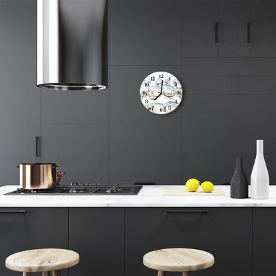 Reloj de vidrio para cocina 3d dados cubos