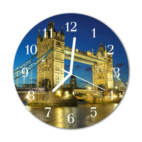 Reloj de vidrio para cocina London bridge