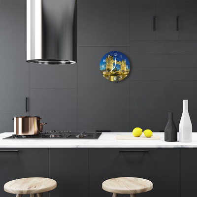 Reloj de vidrio para cocina London bridge