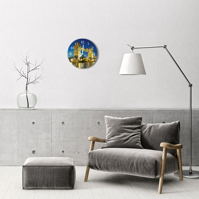 Reloj de vidrio para cocina London bridge