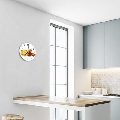 Reloj de vidrio para cocina Limón de vainilla
