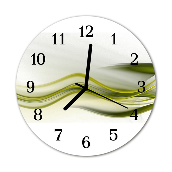 Reloj de vidrio para cocina Líneas abstractas